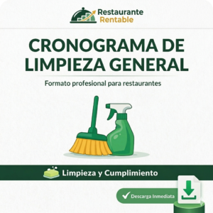 Cronograma de limpieza general